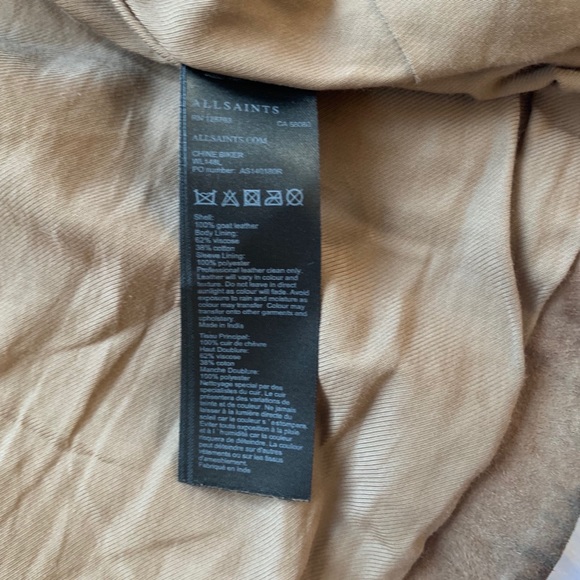 All Saints Chine Suede Jacket - Picture 12 of 15